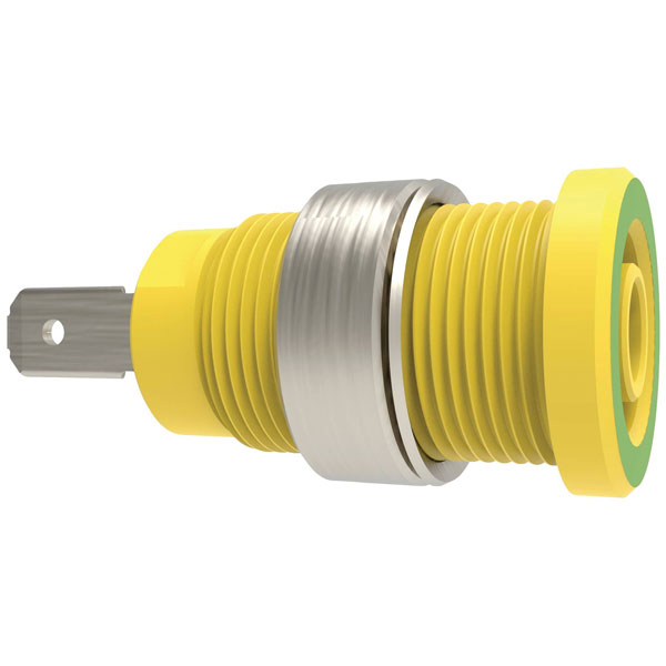 Schützinger SEB 7077 Ni/GNGE Safety Socket Green-Yellow 1pc