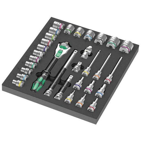 Wera 05150112001 9722 Foam insert 8000 C Zyklop 1/2" Ratchet Set 1...