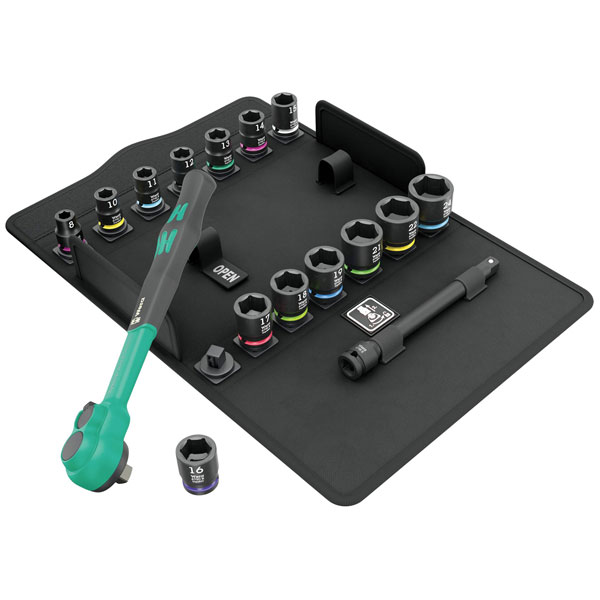 Wera 05005530001 8100 SB 12 Zyklop Comfort Ratchet Set 3/8" Metric...