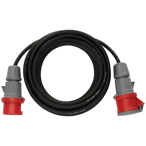 Brennenstuhl 1168500 Pro CEE Ext Cable IP44 25m Blk H07RN-F 5G4,0 ...