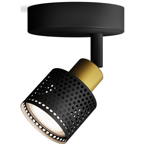 Philips 8720169300156 Niall Ceiling Floodlight GU10 Black/Gold