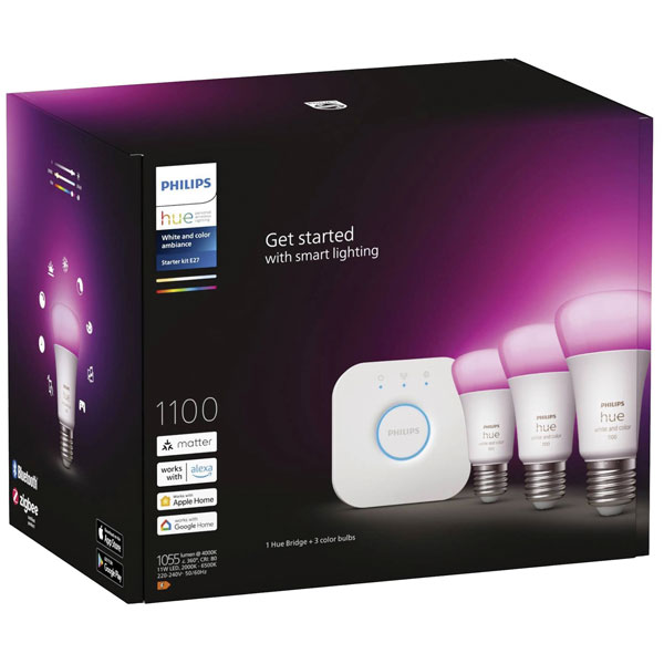 Philips 8719514291515 Hue Lighting Kit E27 9W RGBW Smart Control S...