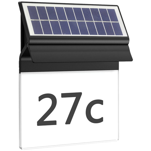 Philips 8720169265462 Enkara Solar House Numbers Warm White Black