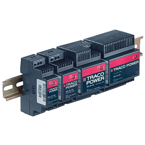 TracoPower TBLC 15-105 SMPSU 5.5V DC 2.4A 15W DIN-Rail Power Supply