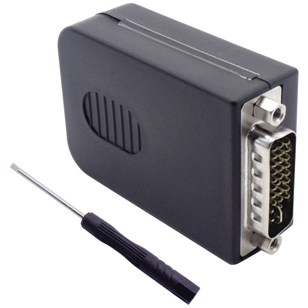 Quadrios 2001C225 DVI Connector Plug 26 Pins Straight Black 1 Pc