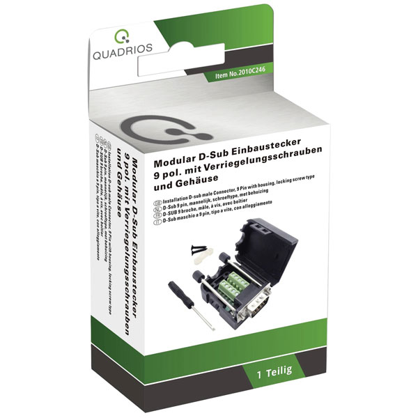 Quadrios 2010C258 D-SUB Socket 25-Pin With Screws 1 Set