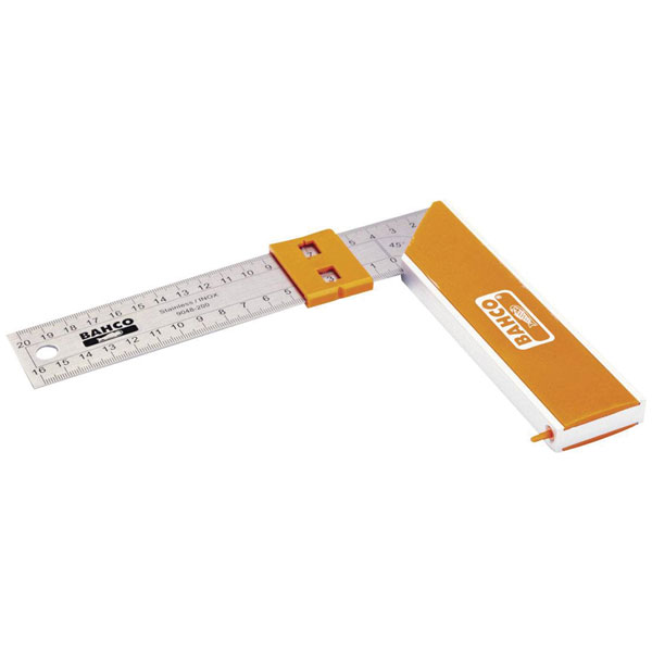Bahco 9048-350 Carpenter's Square Stainless Steel Easy Marking