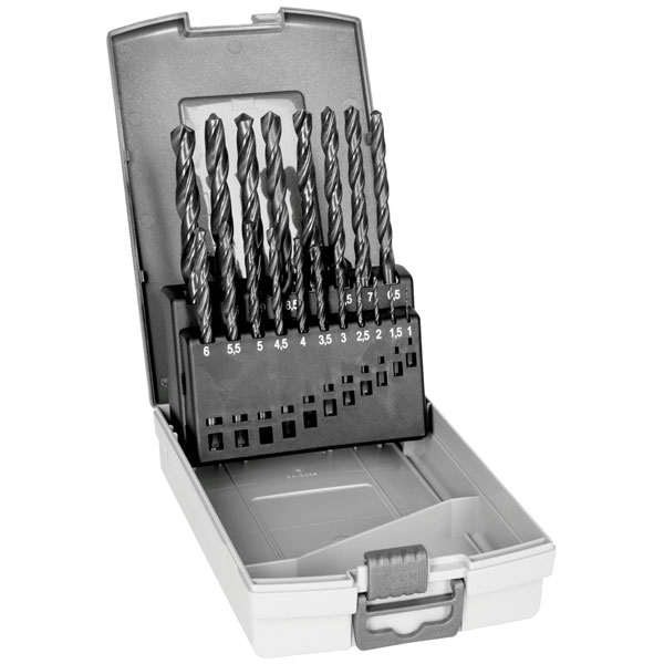 Bahco 4515-SET-19 HSS-R Twist Drill Bit Set 19-Piece Precision DIN 338