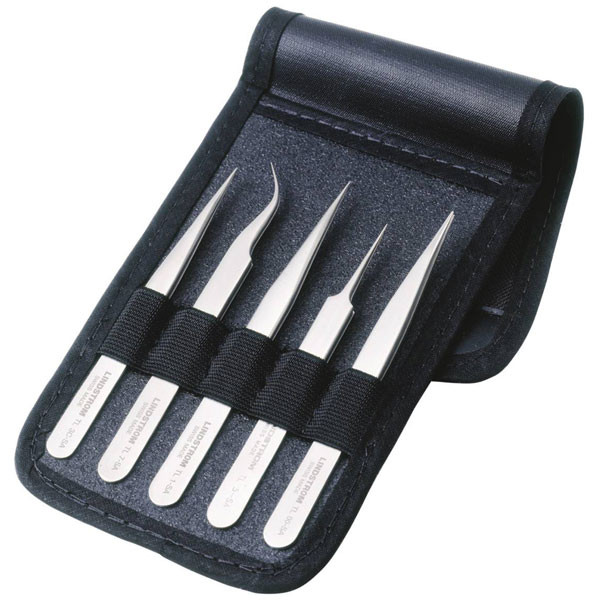 Bahco 9857 Tweezers Set High-Precision 5-Piece for Precise Work