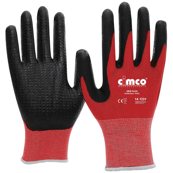 Cimco 141229 Grip Flex Cardigan Gloves Size 8/M High Grip OEKO-TEX®