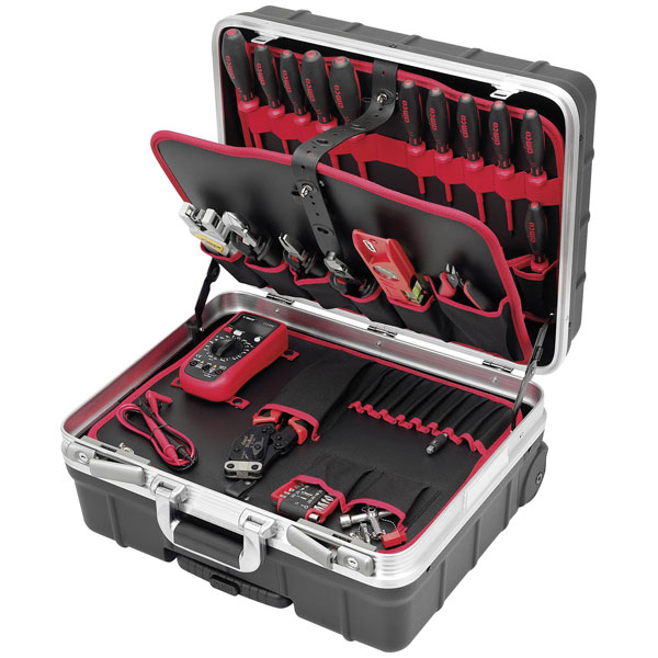 Cimco 170532 Lehrlingskoffer Trolley Tool Box 4-Way Telescopic Rollers
