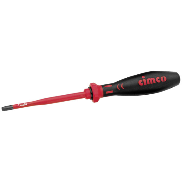 Cimco 117786 VDE Torx Screwdriver T15 75mm Blade Insulated Slim Design