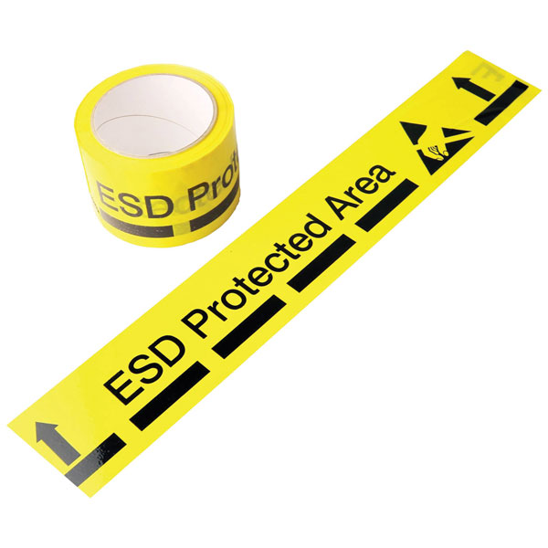 Antistat 054-0007 ESD Floor Marking Tape 33m Yellow 75mm Wide Self...