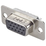 FCI 10090770-S154ALF D-SUB Receptacle 15-Pin 180° Solder Bucket