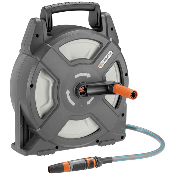 GARDENA 18627-20 RollUp L Garden Hose Reel 30m Swivel Bracket Fros...