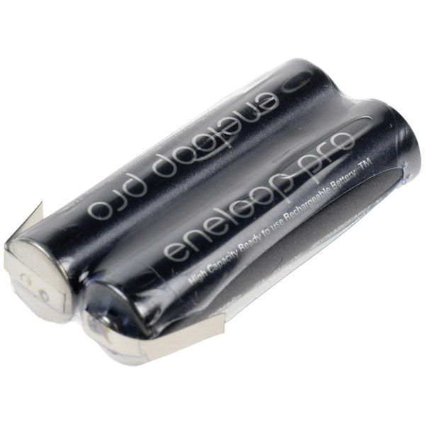 Panasonic 137385 eneloop Pro Battery Pack 2x AAA Z Solder Tab 900m...