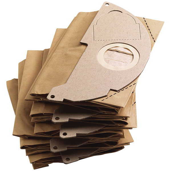 Kärcher 6.904-322.0 Paper Filter Bags 5-Pack 2-Layer Excellent Fil...