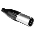 Amphenol AX5M XLR Connector Plug Straight 5 Pins Black/Silver 1pc