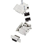 Amphenol L17D45PK-P-09+L77SDE09S D-Sub Receptacle Set 9-Pin 45° Solder Bucket