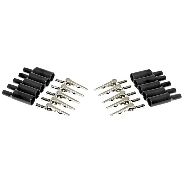 Mueller BU-P2240-0 Alligator Clip Set: 10 Clips 54.61mm Black