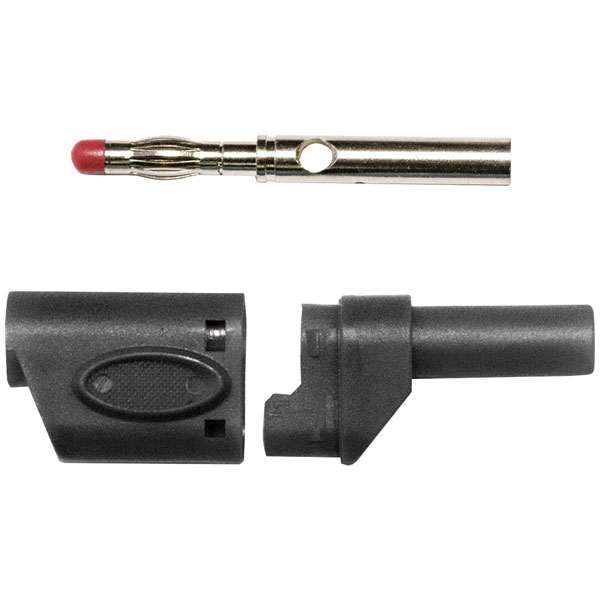 Mueller BU-3110410-0 Jack Plug Black Insulated Stackable 4mm Plug