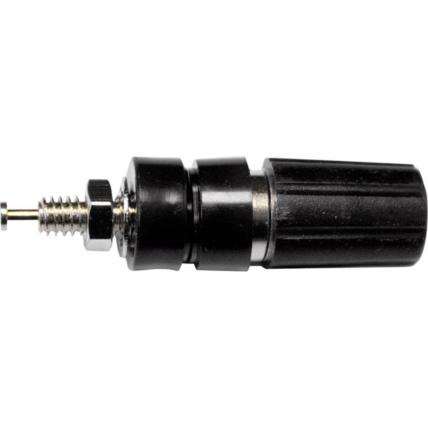 Mueller BU-P3750-0 Pole Terminal Black 15A Gold-Plated Panel Mount