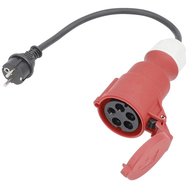 as - Schwabe 61372 Current Adapter Cable 16 A Black 0.3 m H07RN-F