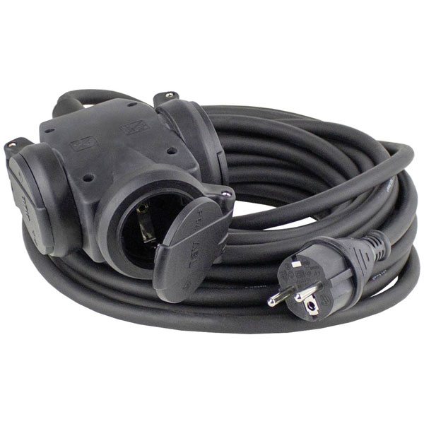 as - Schwabe 60450 Current Cable Extension 16A Black Solid Rubber ...