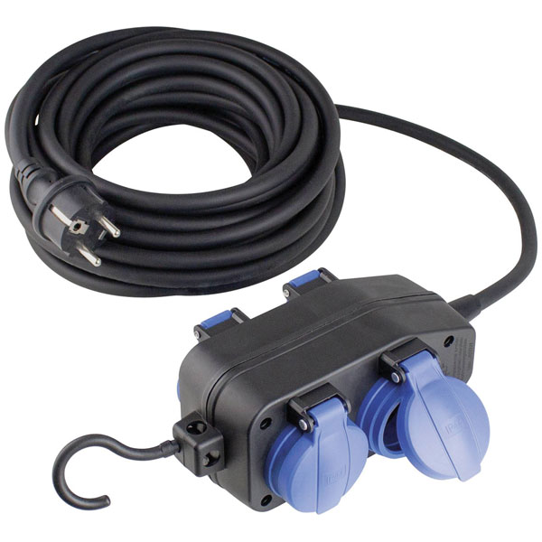 as - Schwabe 60673 Cable Extension 5m Black Rubber UV & Oil Resistant