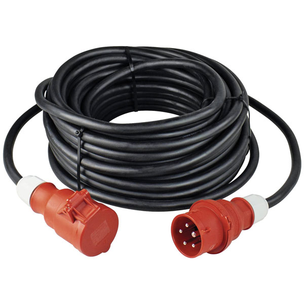 as - Schwabe 61205 Cable Extension 16A Black 5m Heavy Rubber Const...