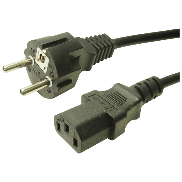 Cliff FCR72036 Mains Cable Black 2.5m Current Mains Cable 1pc