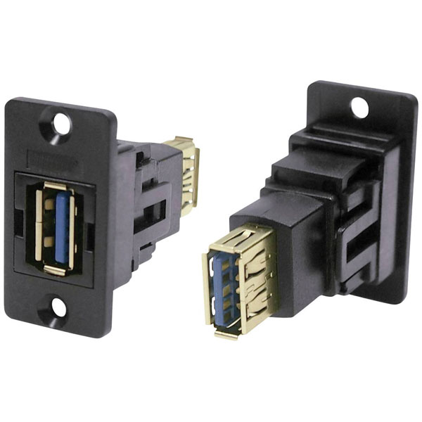 Cliff CP30606NX Adapter Socket USB Type A to B Built-in 1 Piece