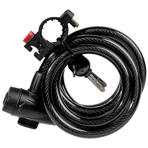 Brüder Mannesmann M41156 Steel Cable Lock Black Key Lock Secure & ...