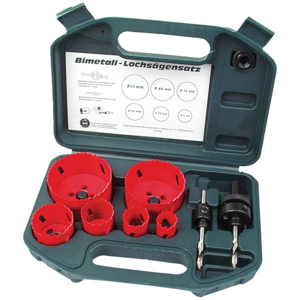 Click to view product details and reviews for Brüder Mannesmann M44100 Hole Saw Set Bi Metal 8 Piece 35mm Depth.