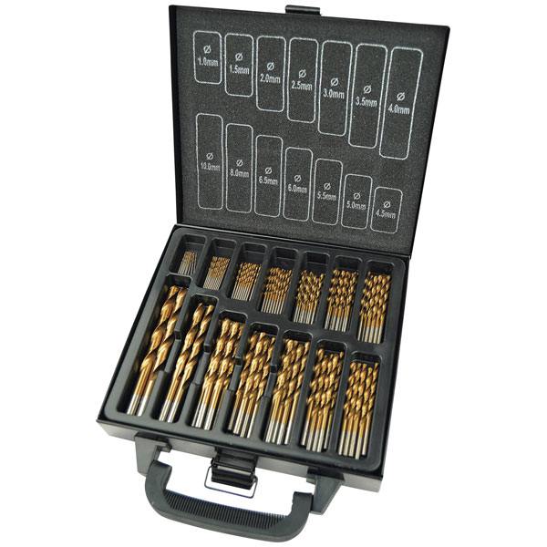 Brüder Mannesmann M54399 Metal Twist Drill Set 99-Piece TiN Coated