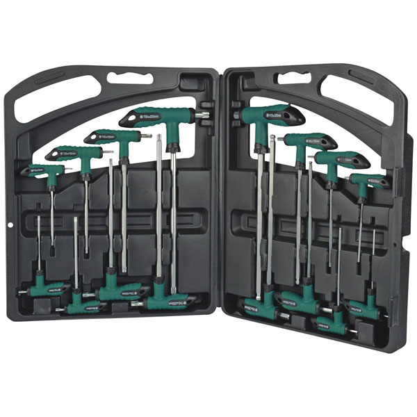 Brüder Mannesmann M18190 Allen Key Set 16 Pieces Durable Steel