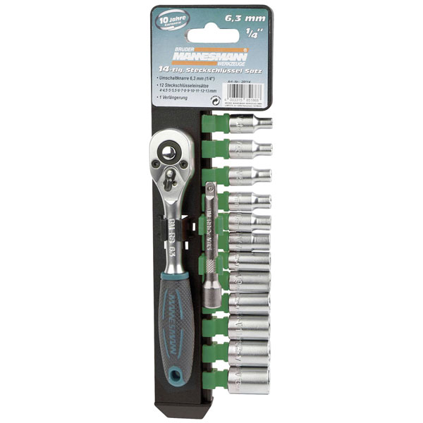 Brüder Mannesmann M29114 Bit Set 1/4" Multisize Versatile Tool Set