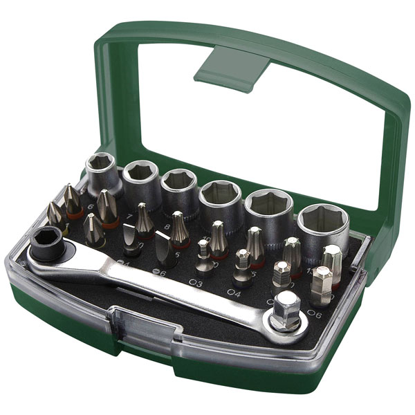 Brüder Mannesmann M29700 Bit Set 24-Piece Durable Precision Tool Set