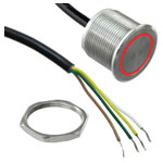 Bulgin MPZI022/F/RD/24 Pushbutton Red Round Momentary Switch 24V