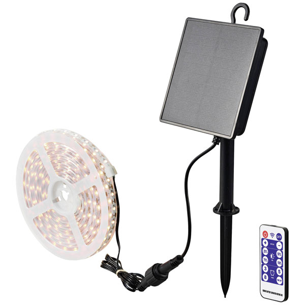 Sygonix SY-5947264 Solar LED tube Light 300 LEDs warm-white Remote...