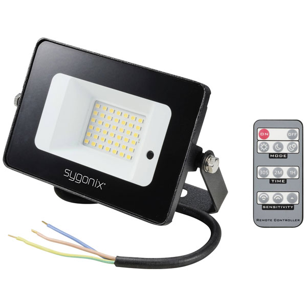 Sygonix SY-5995286 LED floodlight 100W Neutral white with motion s...