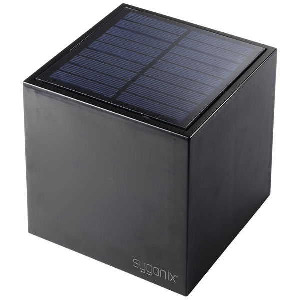 Sygonix SY-5499356 Solar Wall Light 0.9W warm white black