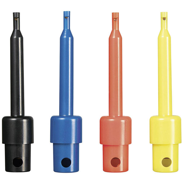 VOLTCRAFT Test probe set Soldering CAT I Black Red Blue Yellow