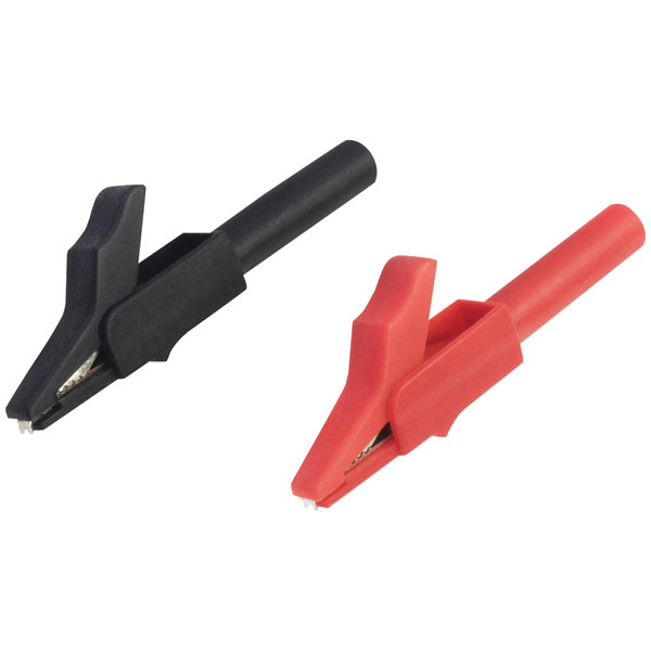 VOLTCRAFT MSK-102 Alligator clip 4 mm socket Black Red