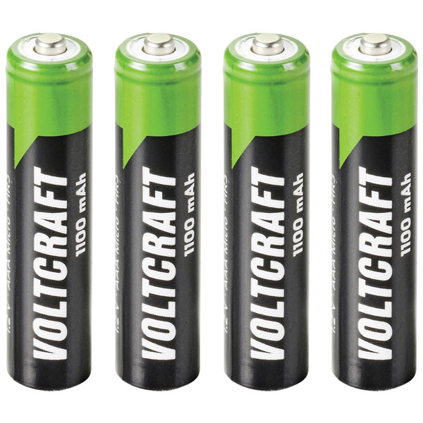 VOLTCRAFT HR03 AAA Battery (Rechargeable) NiMH 1100 mAh 1.2V 4 Pack