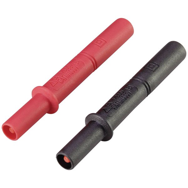 VOLTCRAFT MSL-505 Probe extension 4 mm plug 4 mm socket Black Red