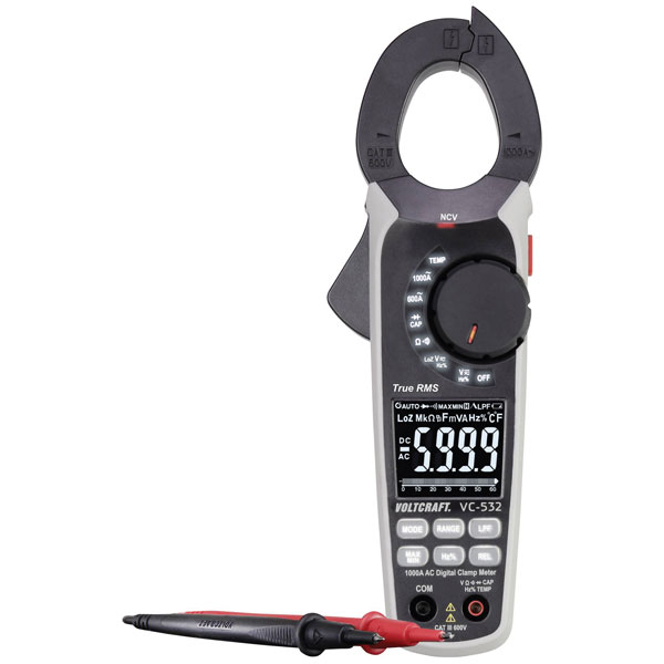 VOLTCRAFT VC10706625 Clamp meter Digital CAT III 600 V Display
