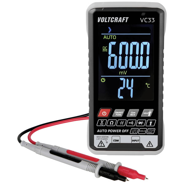 VOLTCRAFT VC33 Handheld multimeter Digital Display (counts): 5999