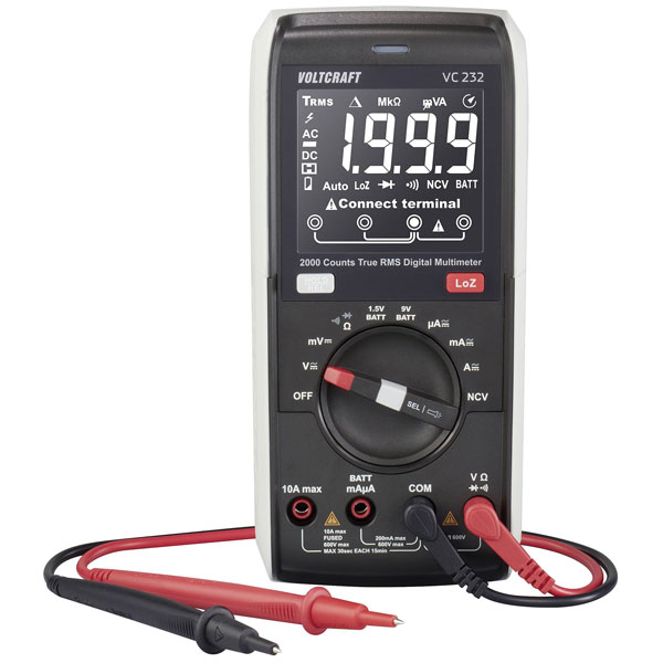 VOLTCRAFT VC23 Handheld multimeter Digital CAT III 600 V Display u...