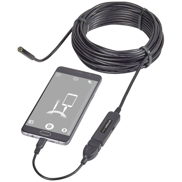 VOLTCRAFT BS-27+IP WIFI Endoscope Probe diameter: 5.5 mm Probe len...
